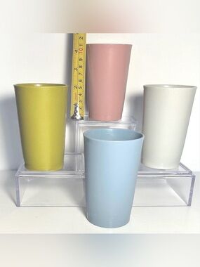 Assorted Tupperware Plastic Drinking Cups Set of 4